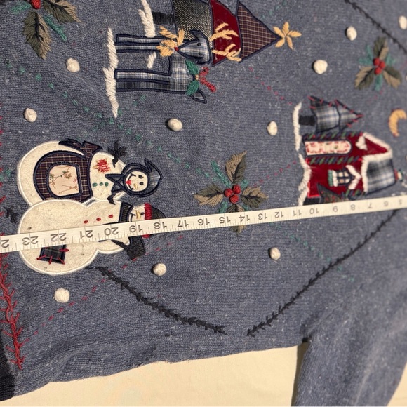 Charming Blue Sweater with Snowman Design - Picture 10 of 12